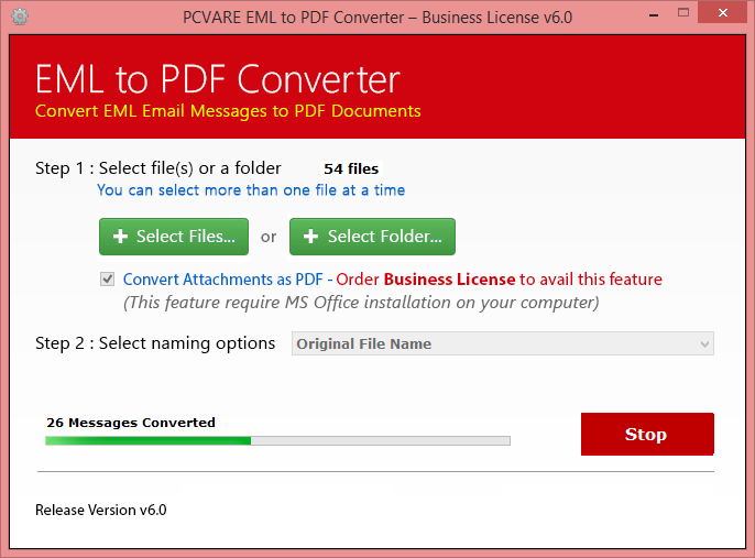 conversion completed with lotus notes mail to pdf converter