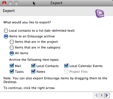 Export Entourage Mails