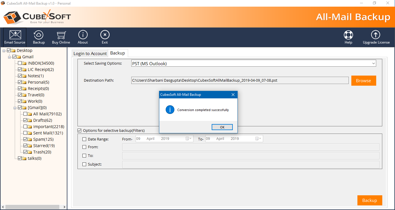 Browse Location to Save